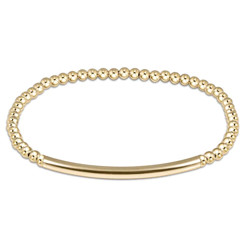 Enewton Gold 3mm Bead Small Charm Bracelet
