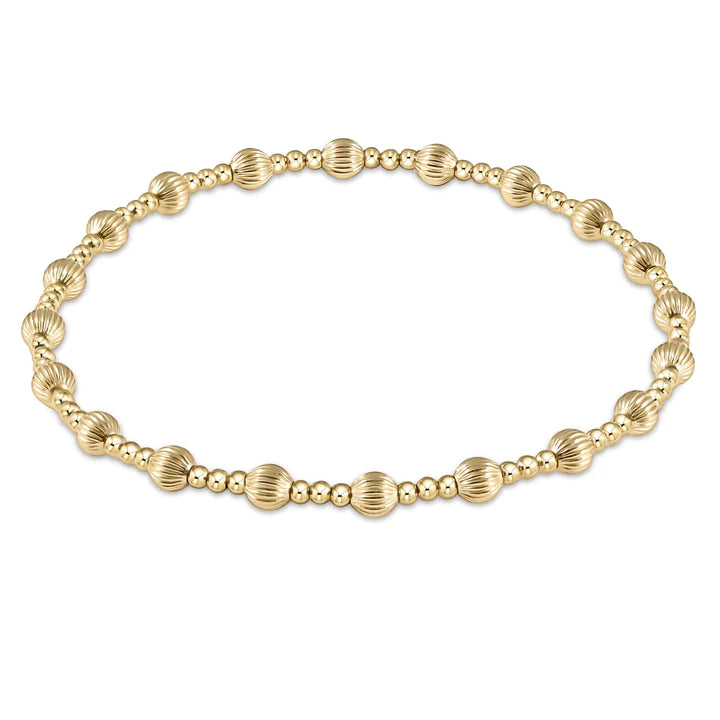 Enewton Extends Dignity Sincerity Pattern 4mm Bead Bracelet Gold
