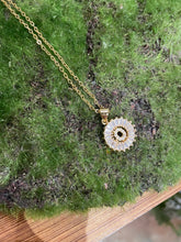 Load image into Gallery viewer, Haute Mess Starburst Pendant Initial Necklace
