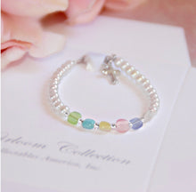 Load image into Gallery viewer, 4.5&quot; Multi Color Beads and Glass Pearls Bracelet
