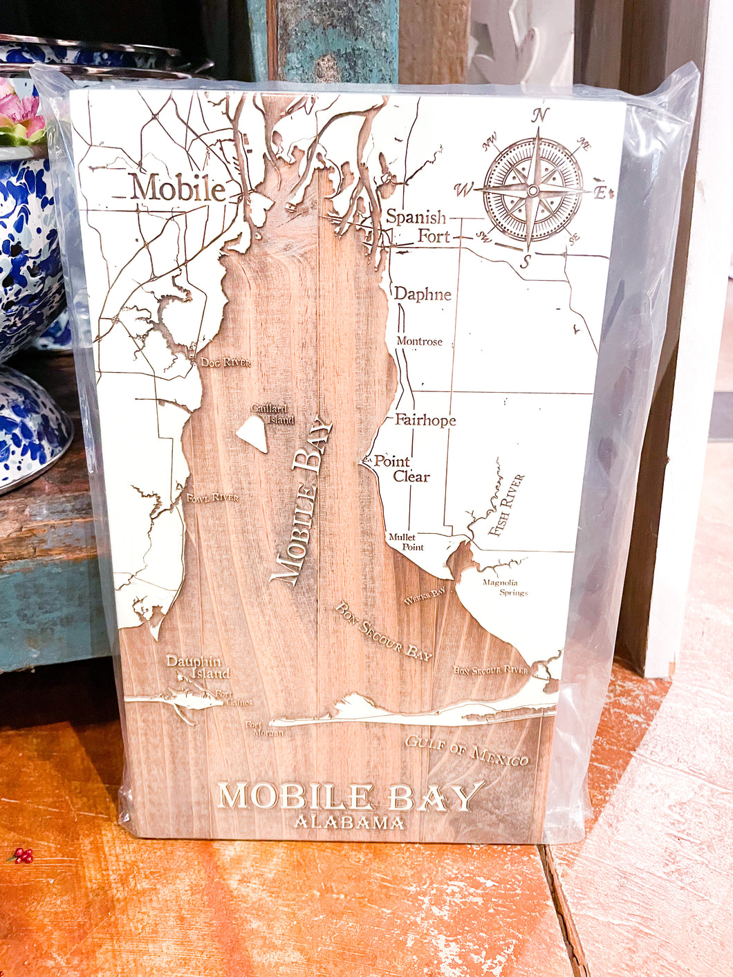 Fire & Pine Mobile Bay Map Mini