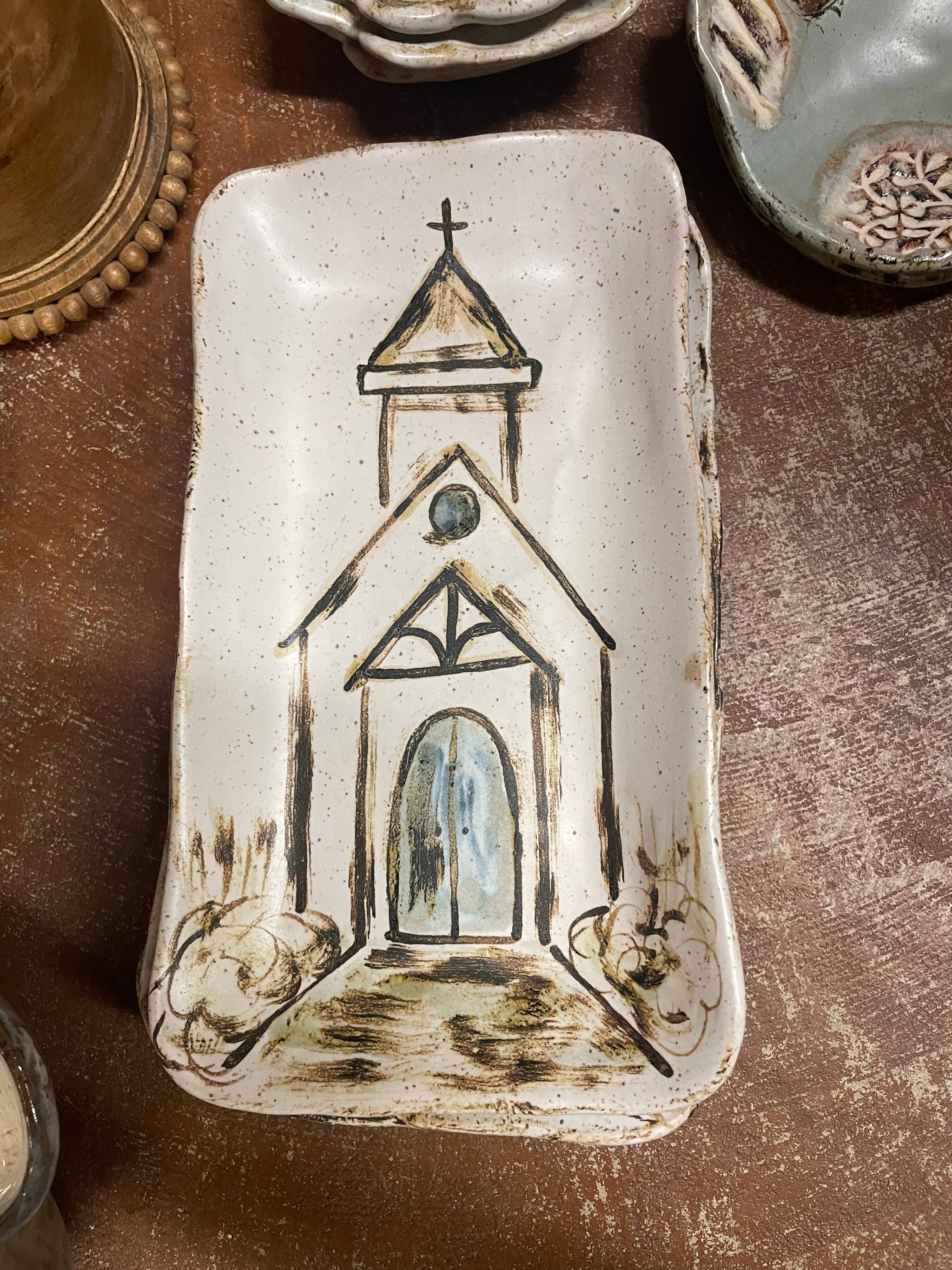 Etta B Pottery Church store Plate