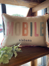 Load image into Gallery viewer, Little Birdie Happy Tones City/State Pillow
