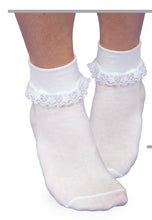 Load image into Gallery viewer, Jefferies Socks Smooth Toe Simplicity Lace Turn Cuff Socks 1 Pair 2171

