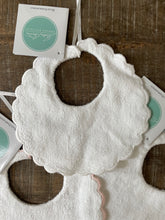 Load image into Gallery viewer, Edward Boutross Scalloped Terry Baby Bib
