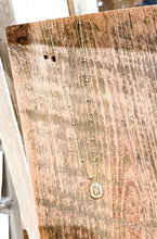 Load image into Gallery viewer, Gold Square Initial Necklace
