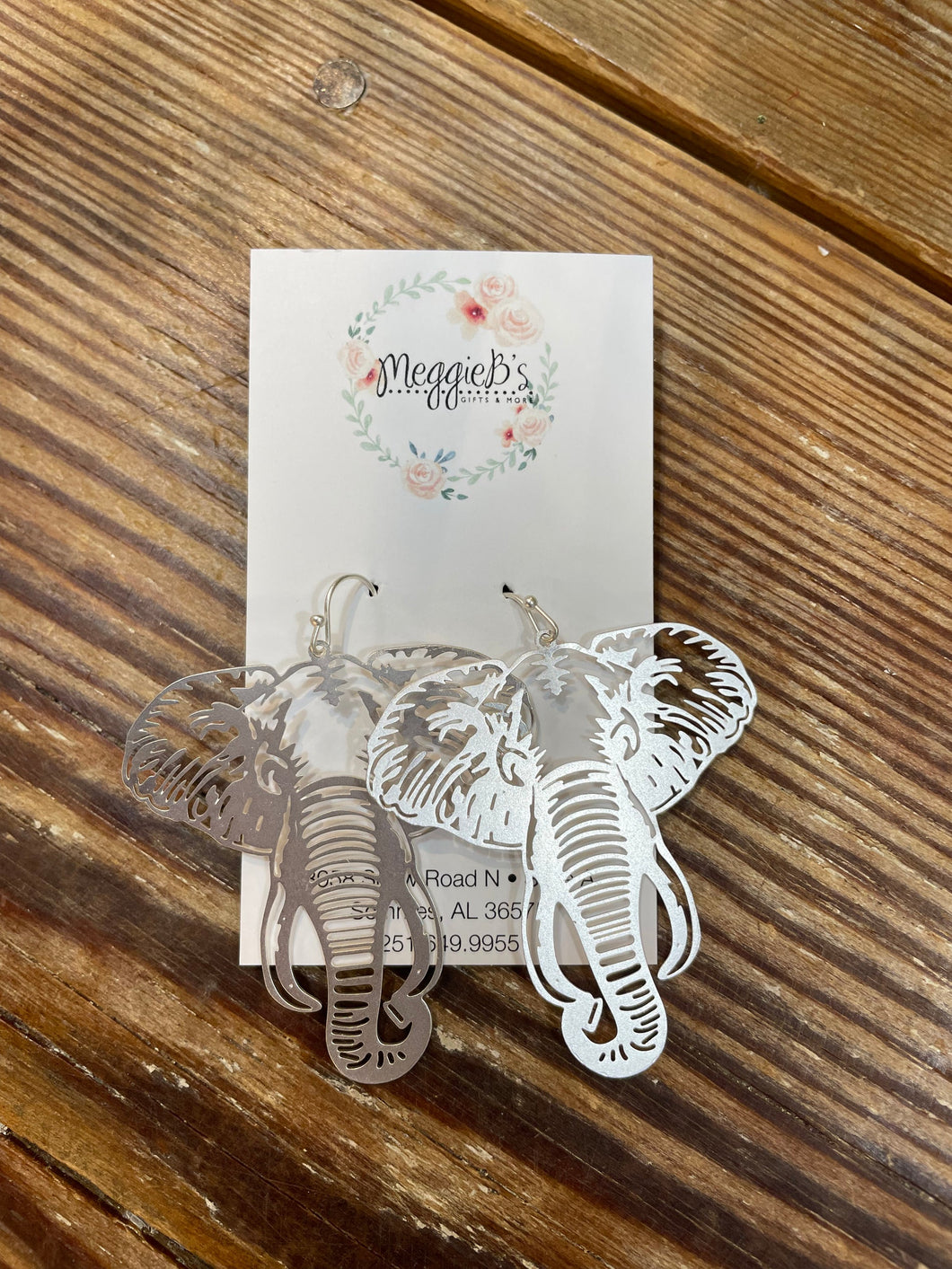 Metal Elephant Earrings
