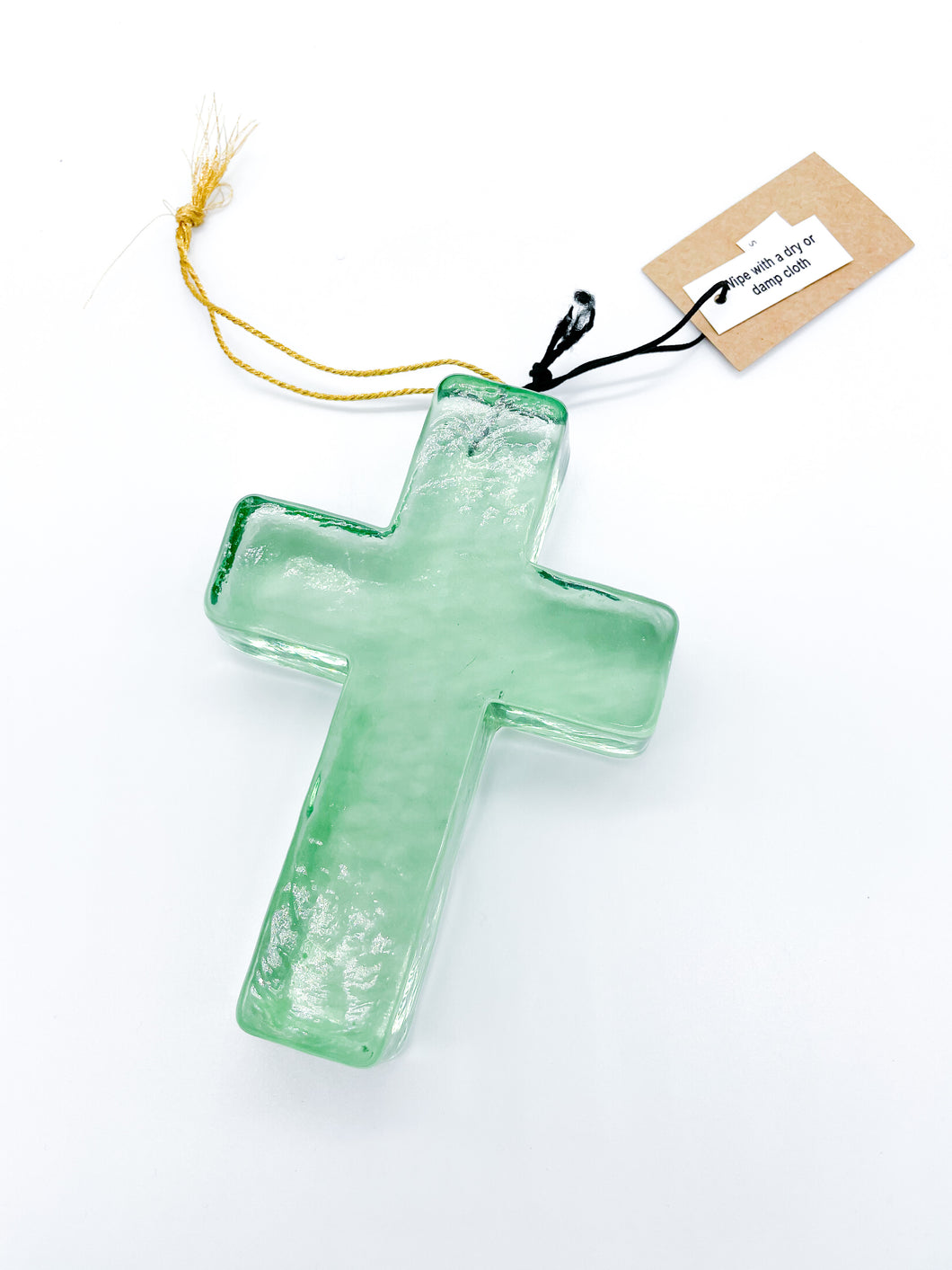 Creative Co-Op Recycled Glass Hanging Cross