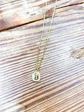 Load image into Gallery viewer, Gold Square Initial Necklace
