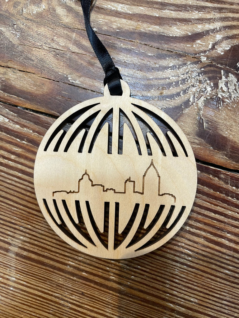 Grainwell Wooden City Skyline Holiday Mobile Ornament