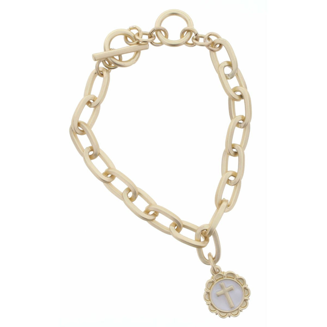Jane Marie Gold Toggle Chain Bracelet