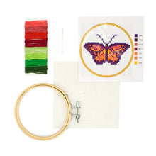 Load image into Gallery viewer, Kikkerland Mini Cross Stitch Embroidery Kit
