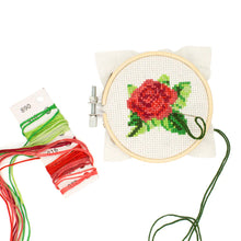 Load image into Gallery viewer, Kikkerland Mini Cross Stitch Embroidery Kit
