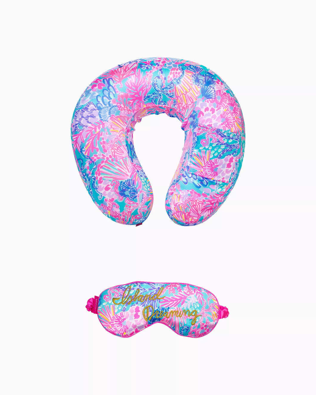 Lilly Pulitzer Neck Pillow and Eye Mask