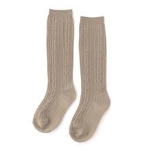 Load image into Gallery viewer, Little Stocking Co. Cable Knit Knee High Socks
