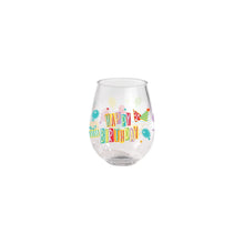 Load image into Gallery viewer, Lolita Happy Birthday Set of 2 Acrylic 15oz Stemless Wine Glasses
