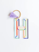 Load image into Gallery viewer, Michelle McDowell Colorful Acrylic Initial Keychain
