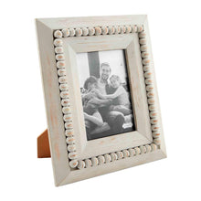 Load image into Gallery viewer, Mudpie Gray Beaded Wood Frame
