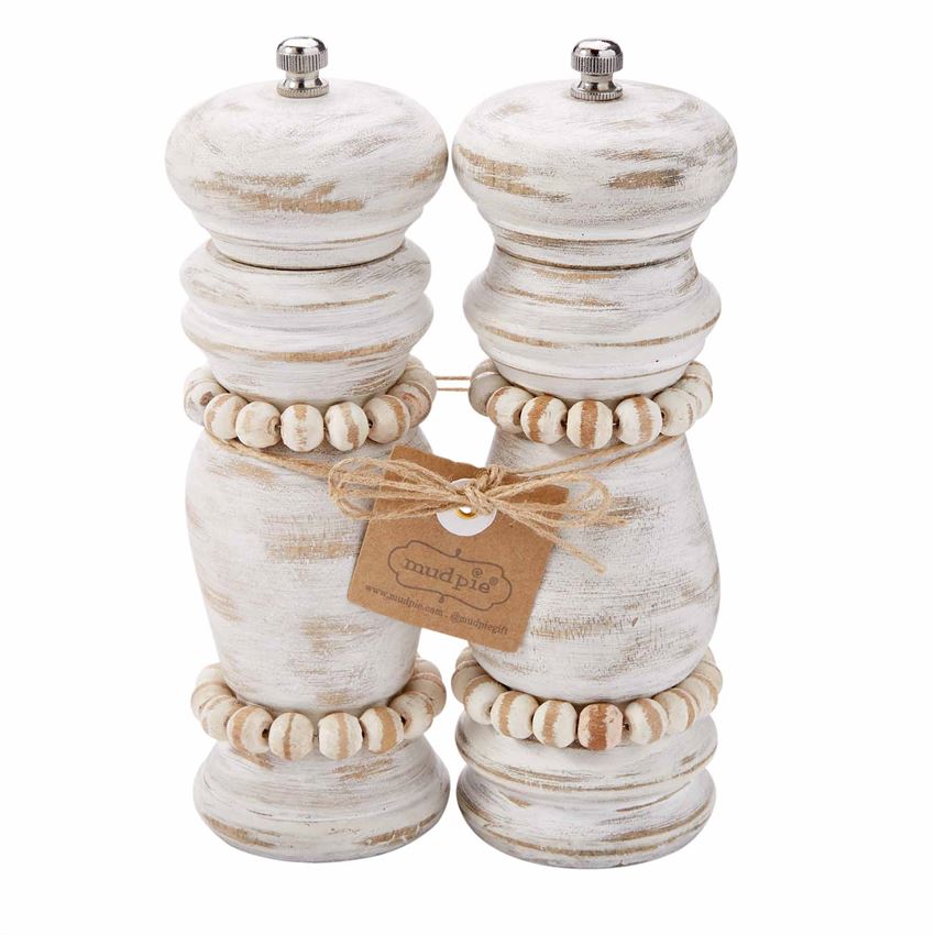 Mudpie White Beaded Grinder Set