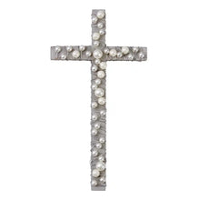 Load image into Gallery viewer, Mudpie Wood Cross with Pearls
