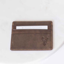 Load image into Gallery viewer, Leather Embossed Slim Wallet Dark Brown
