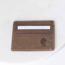 Load image into Gallery viewer, Leather Embossed Slim Wallet Dark Brown

